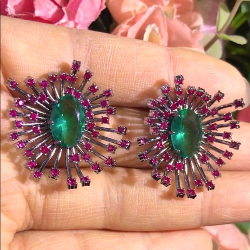 Crystal stud earrings
